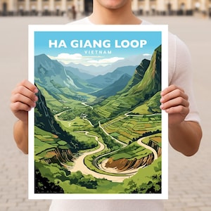 Ha Giang Loop Vietnam Travel Wall Art Poster Print