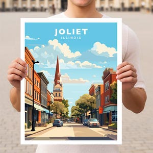Joliet Illinois Travel Wall Art Poster Print