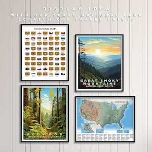 63 National Parks Scratch Off Travel Map by Mappinners immagine 5