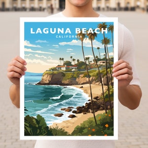 Laguna Beach California Travel Wall Art Poster Print