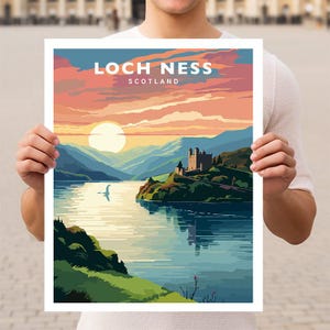 Póster de viaje de Loch Ness, Escocia, Reino Unido