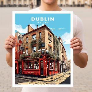 Dublin Ireland Travel Wall Art Poster Print