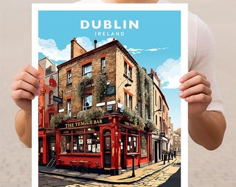 Dublin Ireland Travel Wall Art Poster Print