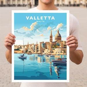 Valletta Malta Travel Wall Art Poster Print