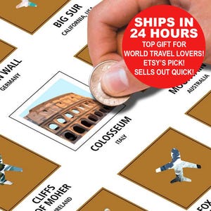 100 Greatest World Destinations Scratch Off Travel Print by Mappinners