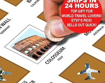 100 Greatest World Destinations Scratch Off Travel Print by Mappinners