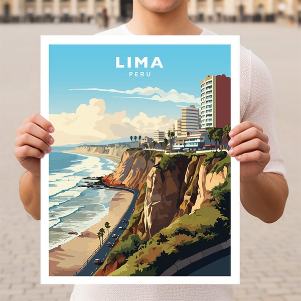 Lima Peru Reise Wand Kunst Poster Druck