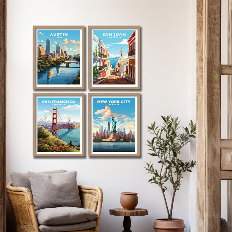 Pôster de arte de parede para viagem a Vancouver, Canadá. imagem 3