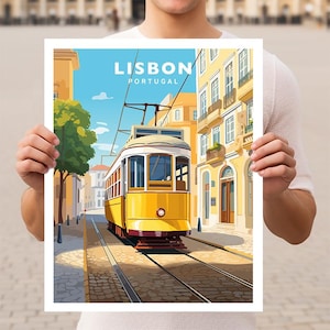 Lisbon Portugal Travel Wall Art Poster Print