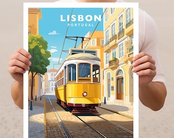 Lisbon Portugal Travel Wall Art Poster Print