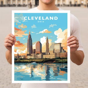 Cleveland Ohio Travel Wall Art Poster Print