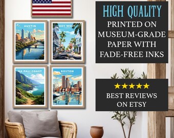 Hailey Idaho Estados Unidos Arte de la pared Vintage Print Poster Canvas Map Artwork Travel Souvenir Gift Home Decor Unframed