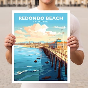 レドンドビーチ カリフォルニア 旅行 ウォールアート ポスター プリント