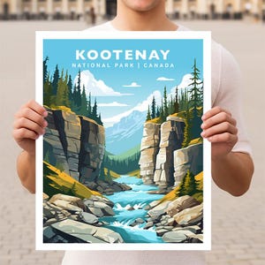 Kootenay National Park Canada Travel Wall Art Poster Print