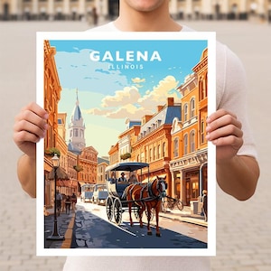Galena Illinois Travel Wall Art Poster Print