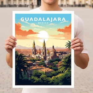 Guadalajara Mexico Jalisco Travel Wall Art Poster Print