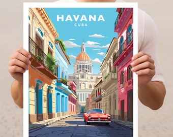 Havana Cuba Travel Wall Art Poster Print