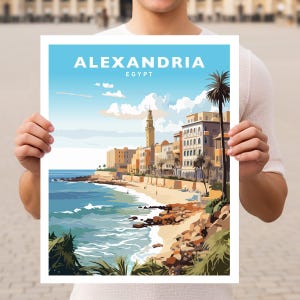 Alexandria Egypt Travel Wall Art Poster Print