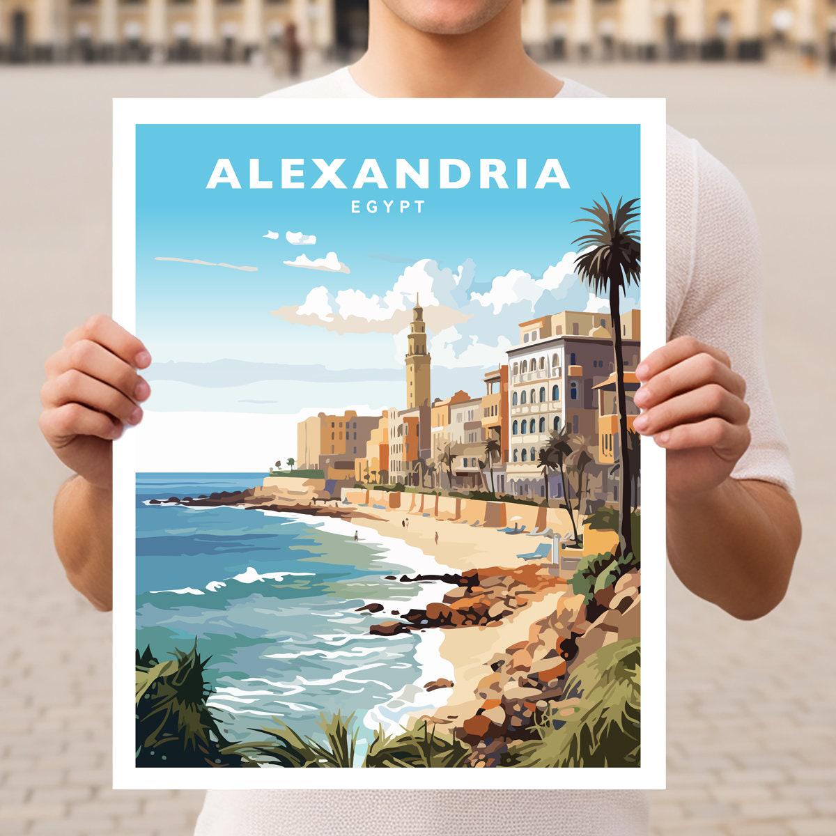 Alexandria Egypt Travel Wall Art Poster Print - Etsy