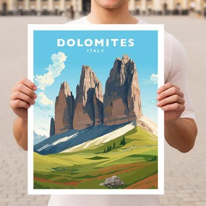 Dolomites Italy Travel Wall Art Poster Print