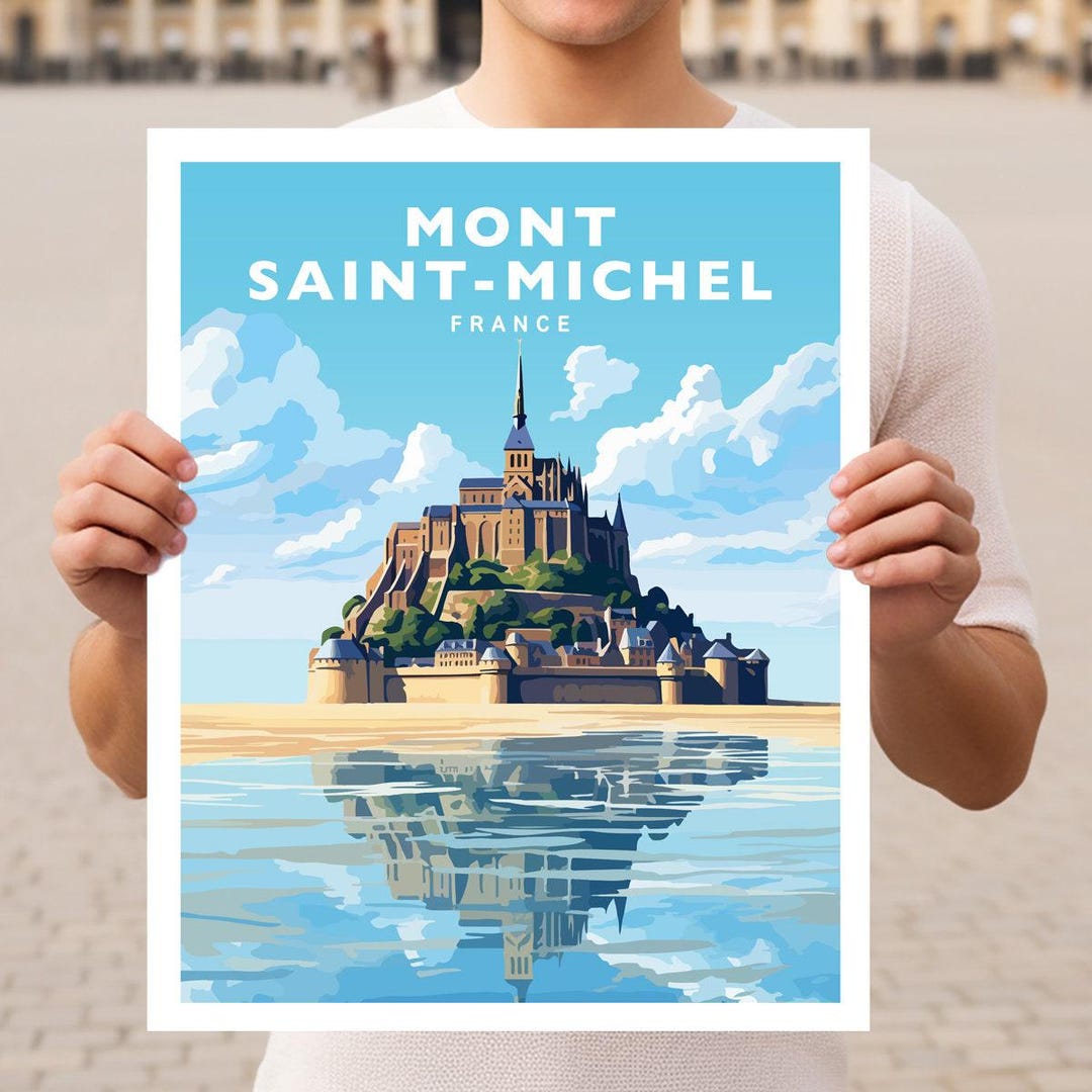モンサンミッシェル フランス 旅行 ウォールアート ポスター プリント