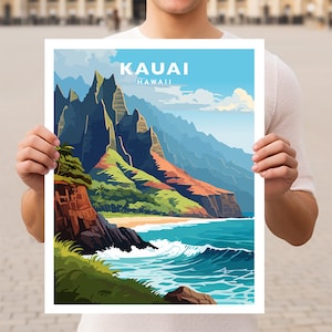 Kauai Hawaii Travel Wall Art Poster Print