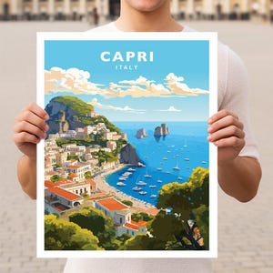 Capri Italy Travel Wall Art Poster Print