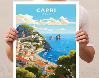Capri Italy Travel Wall Art Poster Print