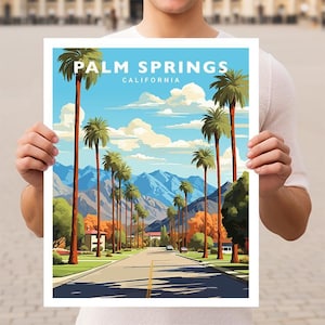 Palm Springs California Travel Wall Art Poster Print