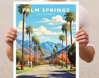 Palm Springs California Travel Wall Art Poster Print