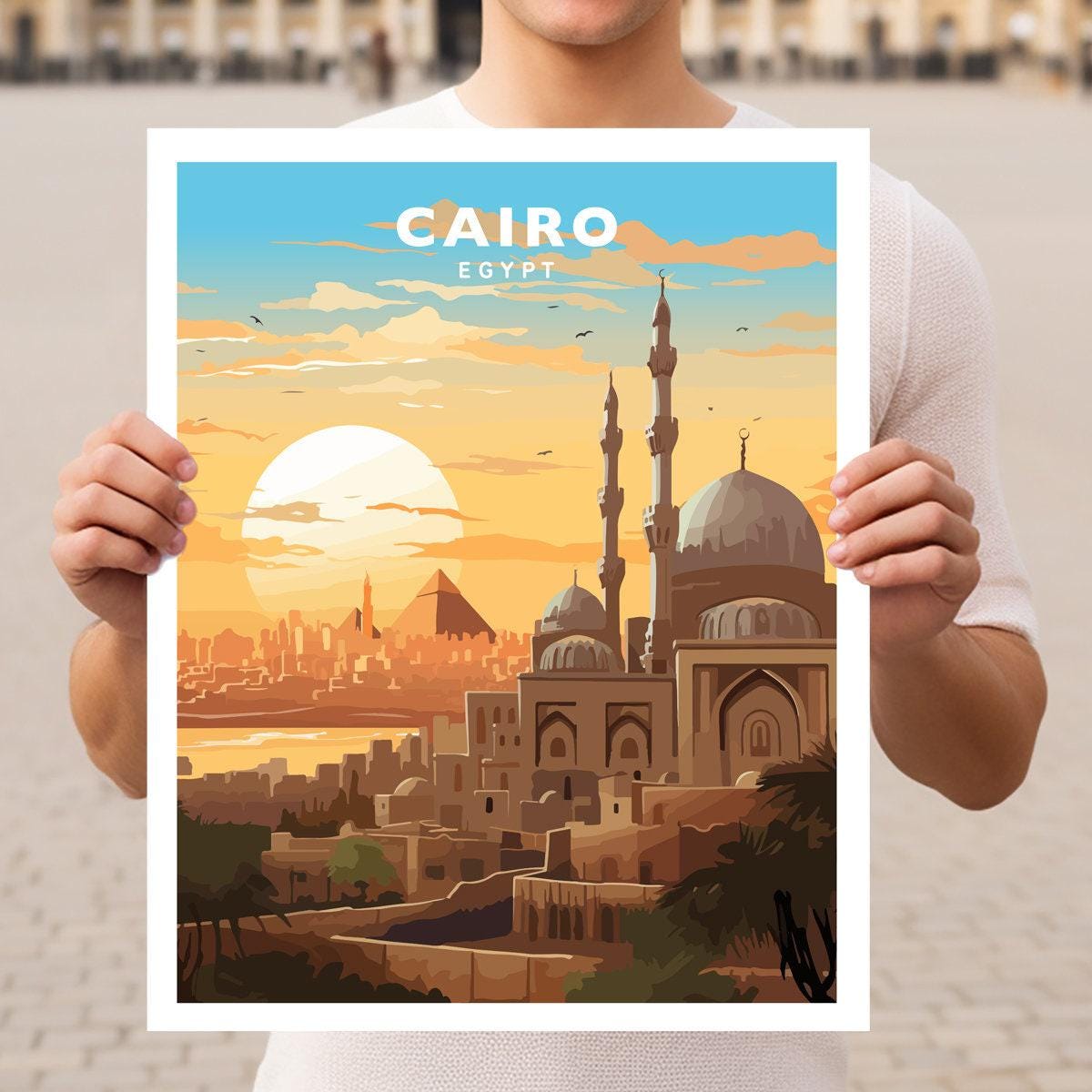 Cairo Egypt Travel Wall Art Poster Print
