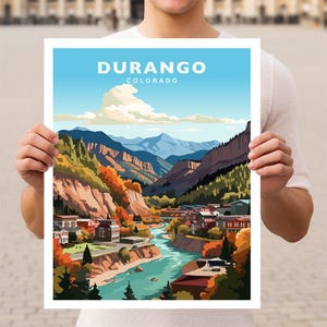 Durango Colorado Travel Wall Art Poster Print
