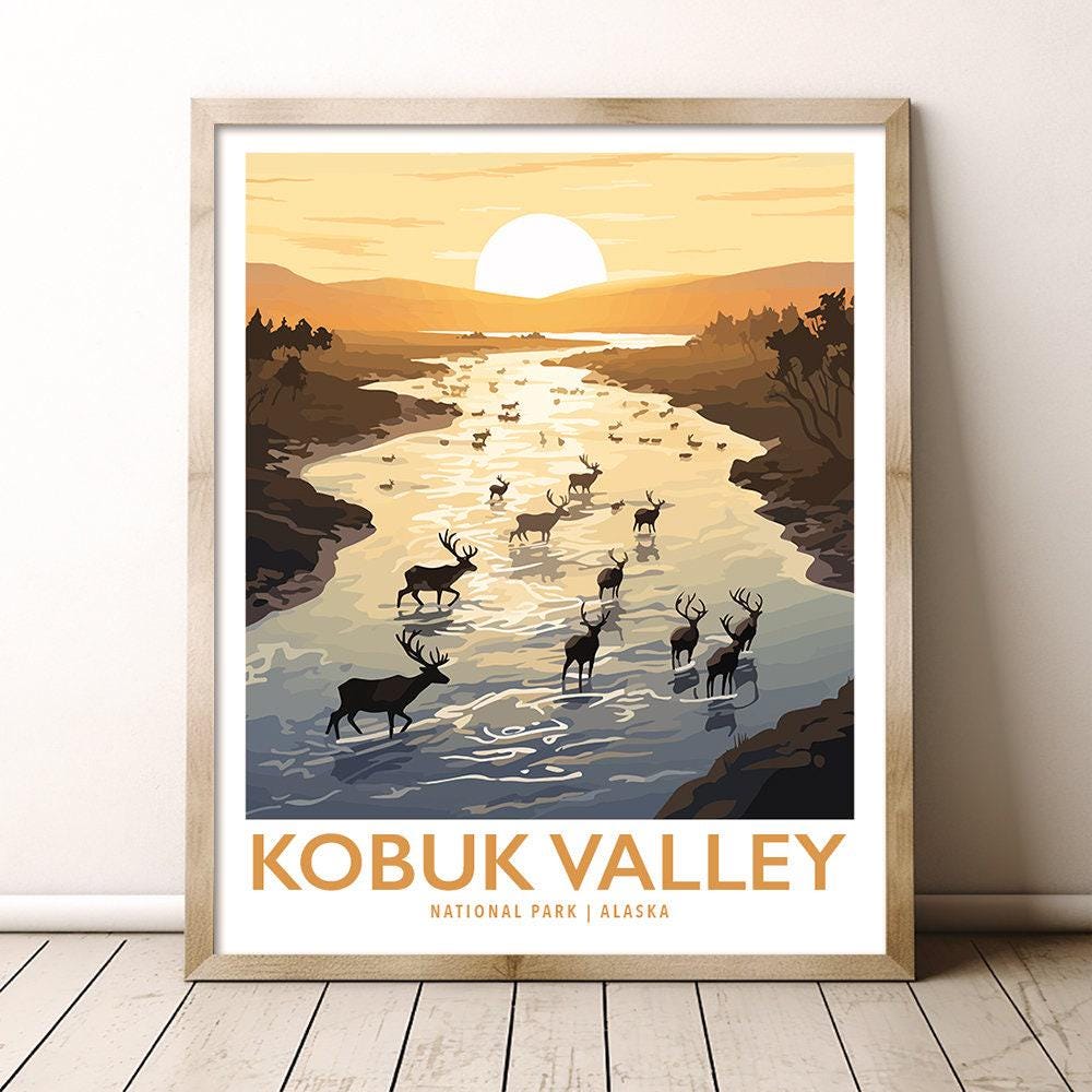 Kobuk Valley National Park Alaska Travel Print Gift Hiking Wall Art Home Decor Poster