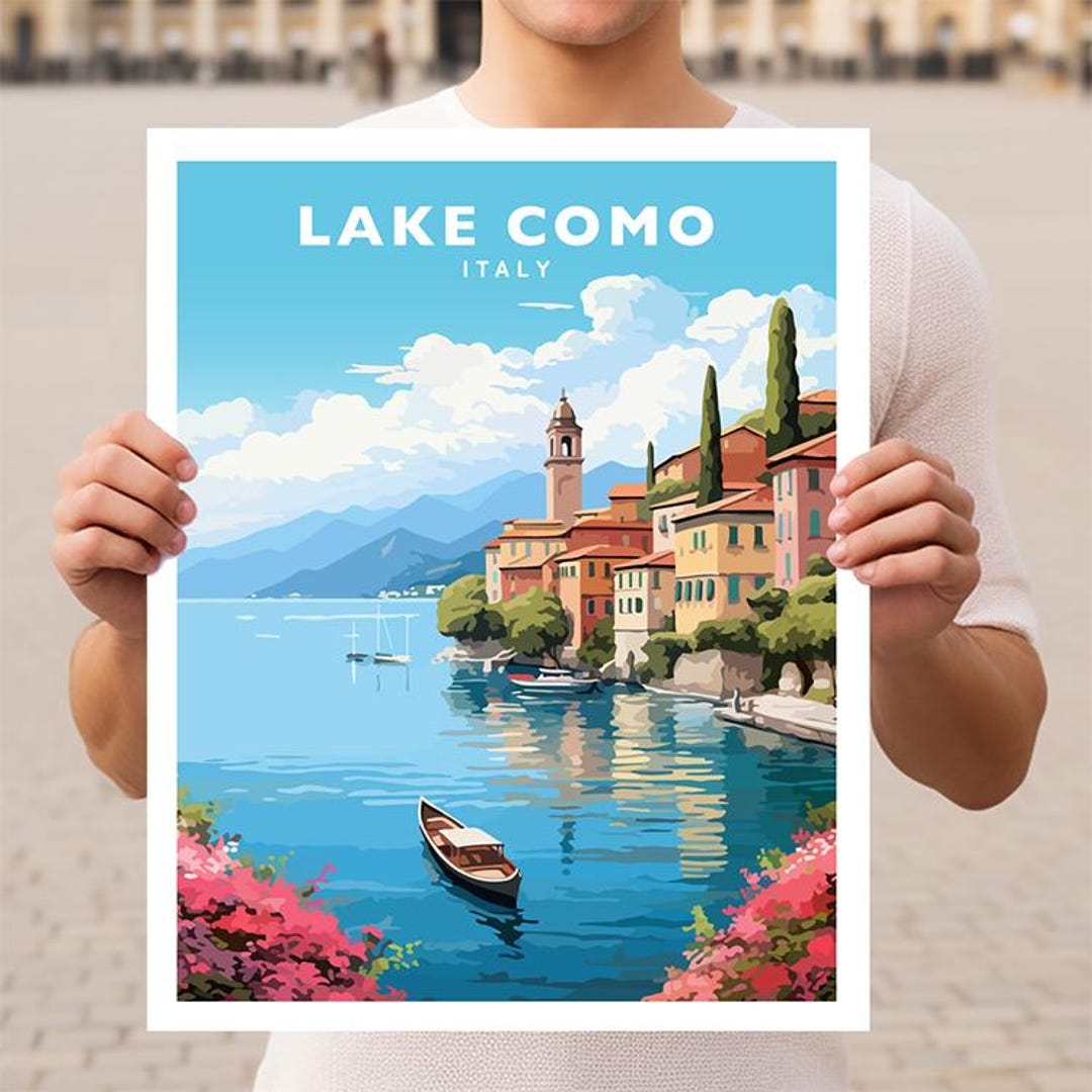 Lake Como Bellagio Italy Travel Wall Art Poster Print - Etsy