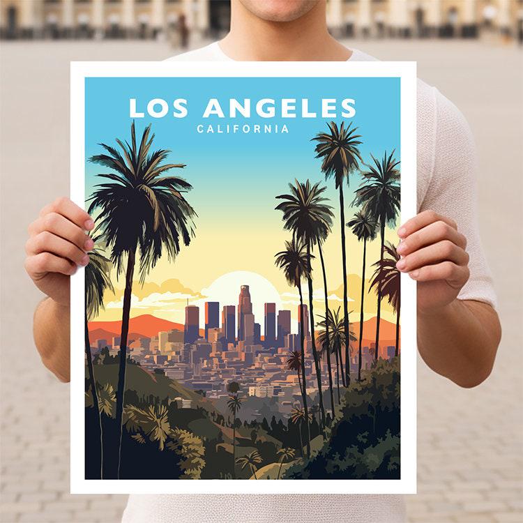 Los Angeles California Travel Wall Art Poster Print