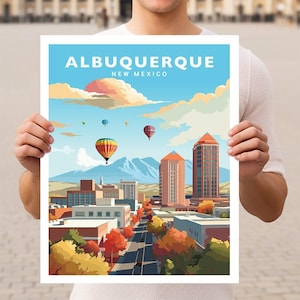 Albuquerque New Mexico Travel Wall Art Poster Print