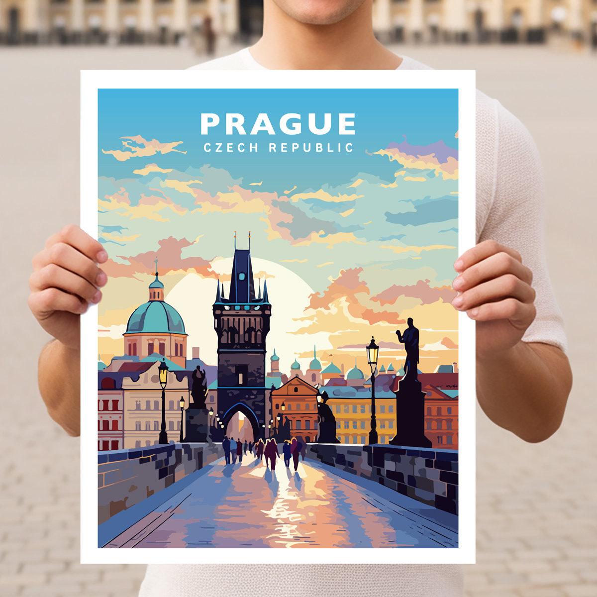 Prague Czech Republic Travel Wall Art Poster Print