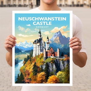 Neuschwanstein Castle Germany Travel Wall Art Poster Print
