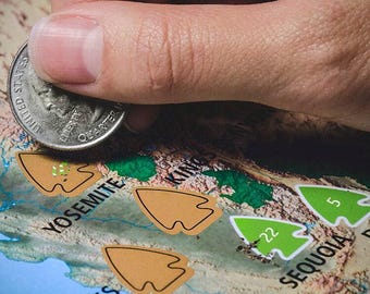 63 National Parks Scratch Off Travel Map by Mappinners