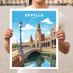 Seville Spain Travel Wall Art Poster Print