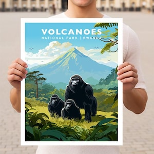 Volcanoes National Park Ruanda Reisewand-Kunst-Druck