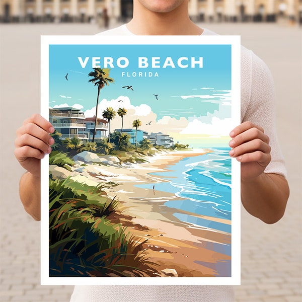 Vero Beach Florida Travel Wall Art Poster Print