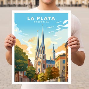 La Plata Argentina Travel Wall Art Poster Print