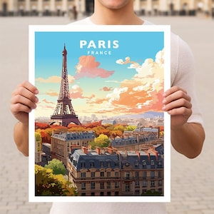 Póster de pared con impresiones de viajes a París, Francia