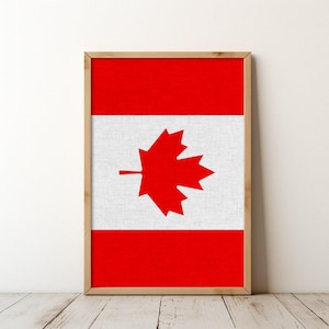 Canada Canadian Flag Travel Wall Art Poster Print