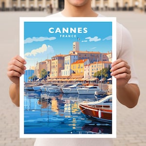 Cannes Frankrijk Franse Rivièra Travel Wall Art Poster Print