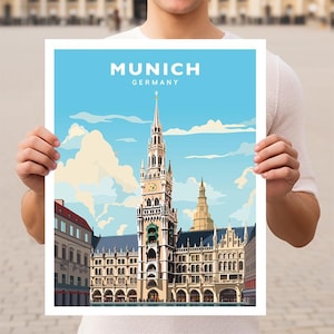 Munich Germany Travel Wall Art Poster Print