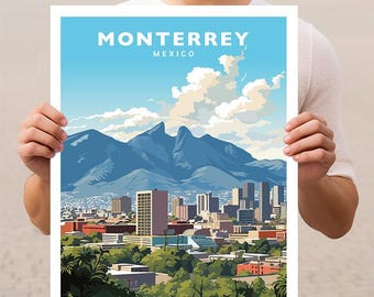 Monterrey Mexico Nuevo León Travel Wall Art Poster Print
