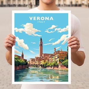 Verona Italy Travel Wall Art Poster Print