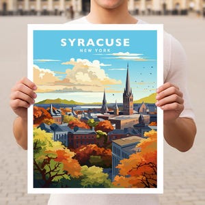 Syracuse New York Travel Wall Art Poster Print